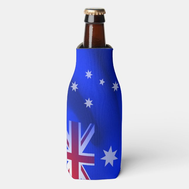 Australian flag bottle cooler (Bottle Front)