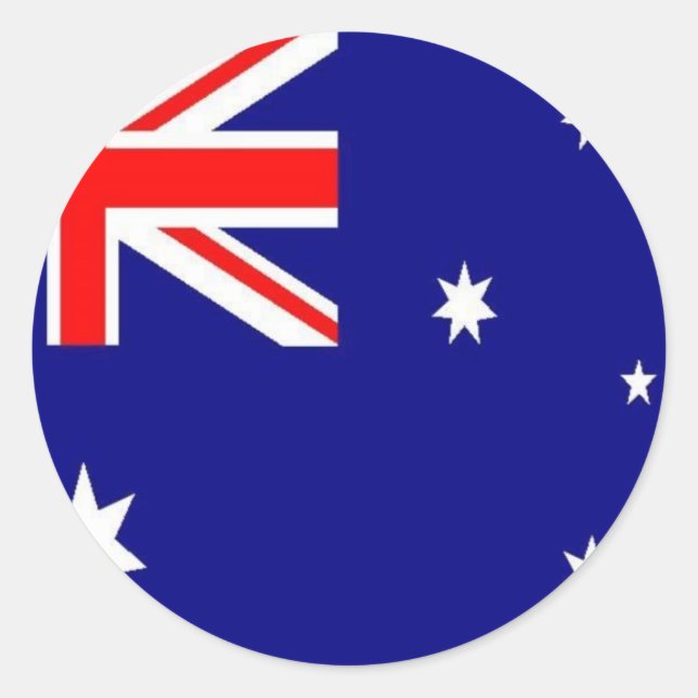 Australian Flag Classic Round Sticker (Front)