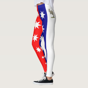Australian Flag Colours ~Kangaroo ~ Unique Design  Leggings