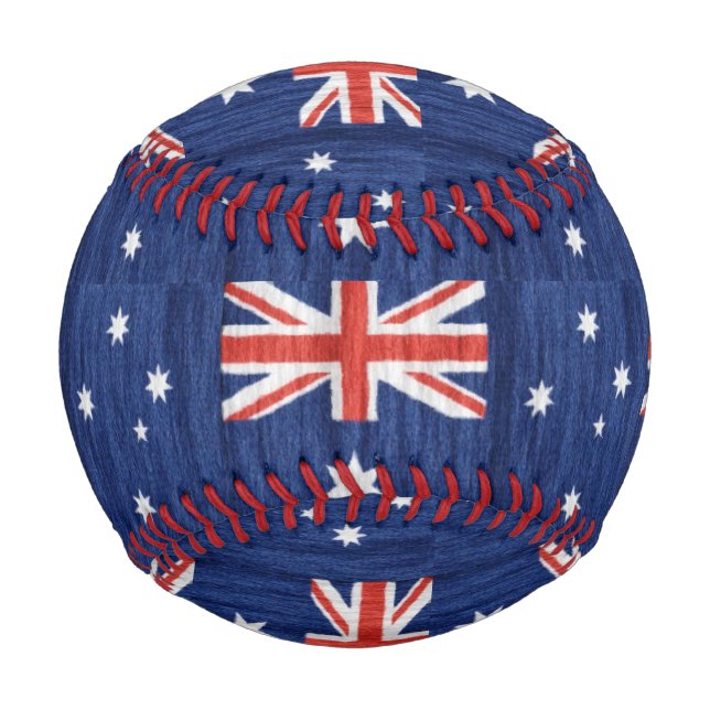 australian flag design Thunder_Cove blue Baseball (Front)