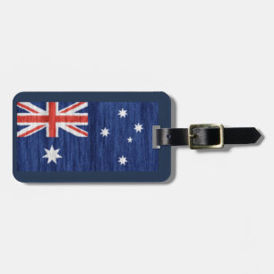australian flag design Thunder_Cove blue Luggage Tag