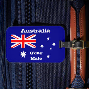 Australian Flag & G'day Mate luggage / Australia Tag