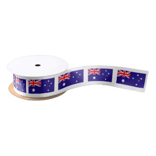 Australian flag gift ribbon for Australia Day Satin Ribbon