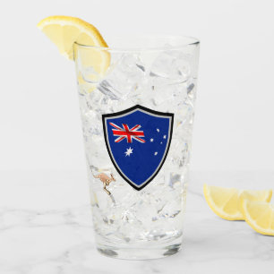 Australian flag glass