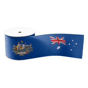 Australian flag grosgrain ribbon