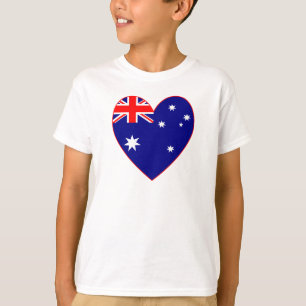 Australian Flag Heart Valentine T-Shirt