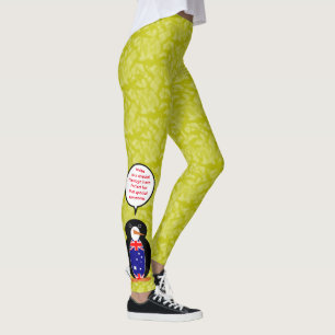 Australian Flag Holiday Ms. Penguin Talking Leggings