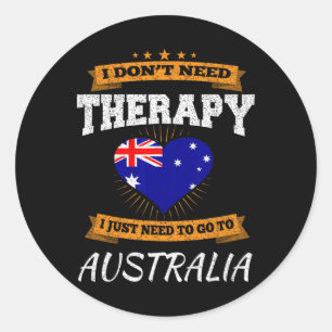 Australian Flag I Australia Flag I Vacation Austra Classic Round Sticker