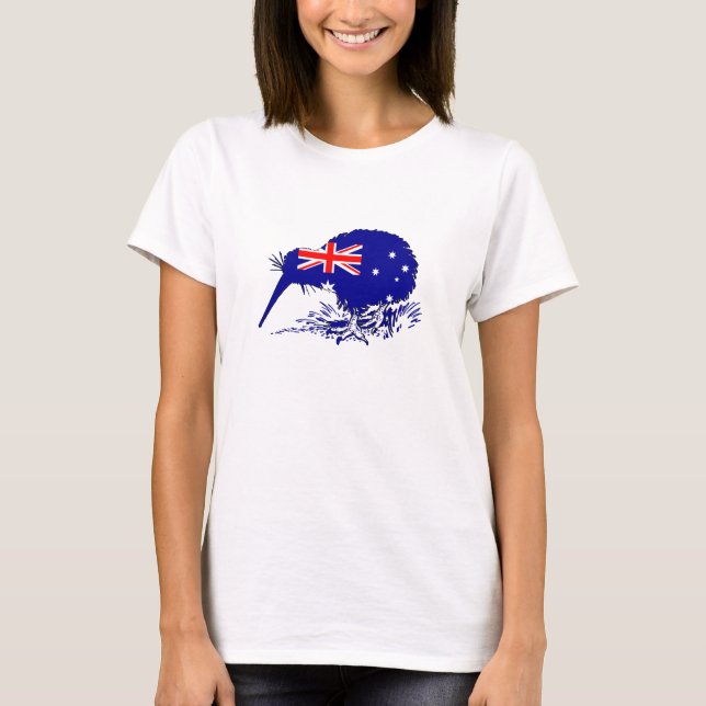 Australian Flag - Kiwi Bird T-Shirt (Front)