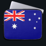 Australian Flag Laptop Sleeve<br><div class="desc">Protect your device in style with our exclusive laptop sleeve featuring the flag of Australia! Crafted with meticulous attention to detail, this laptop sleeve is more than just a protective accessory; it’s a celebration of Australia’s heritage and cultural pride. The vibrant design prominently displays the iconic Australian flag, making this...</div>