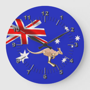 Australian flag large clock