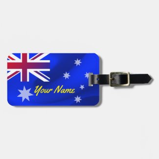 Australian flag luggage tag