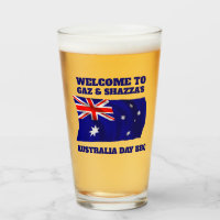 Australian Flag Modern Aussie personalised Beer