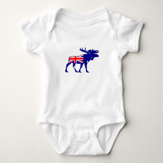 Australian Flag - Moose Baby Bodysuit