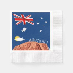 Australian flag      napkin