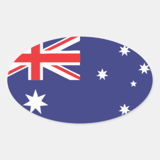 Australian Flag Oval Sticker