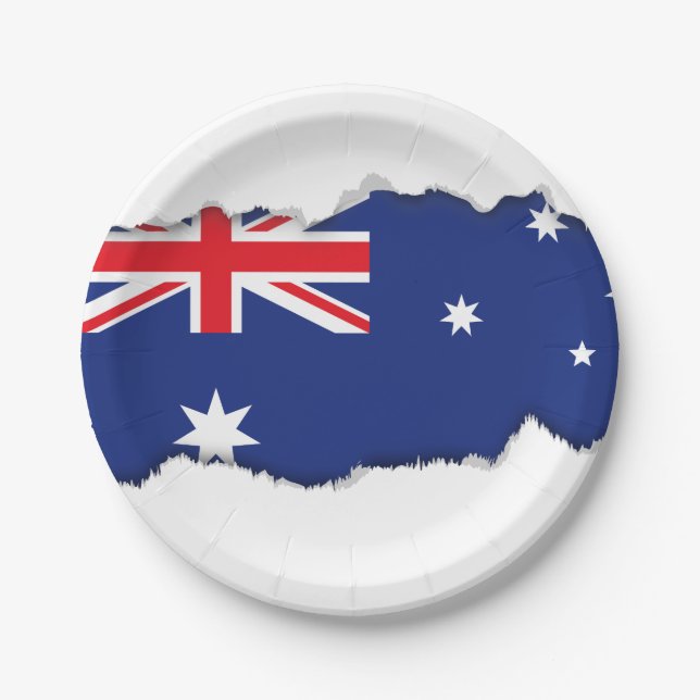Australian Flag Paper Plate (Front)