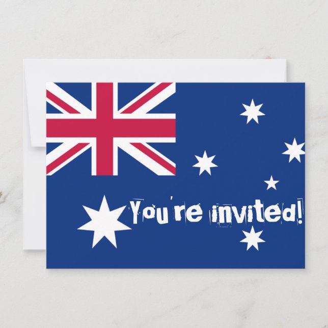 Australian Flag Party Invites (Front)