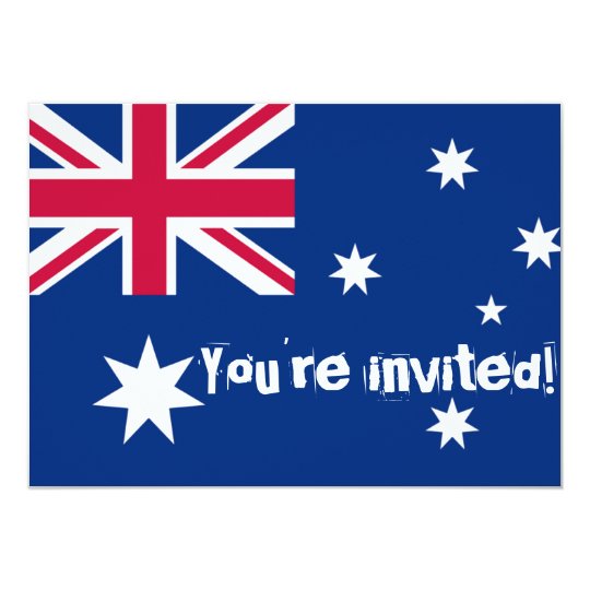  Australian  Flag Party  Invites Zazzle com au 