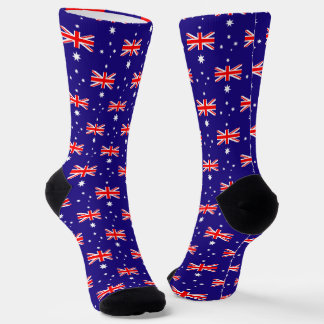 Australian flag pattern custom crew socks for men