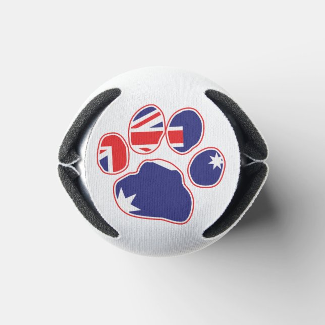 Australian Flag Paw Print Can Cooler (Bottom)