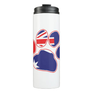 Australian Flag Paw Print Thermal Tumbler