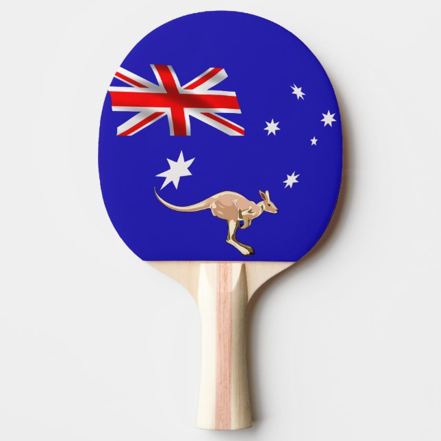 Australian flag ping pong paddle (Front)