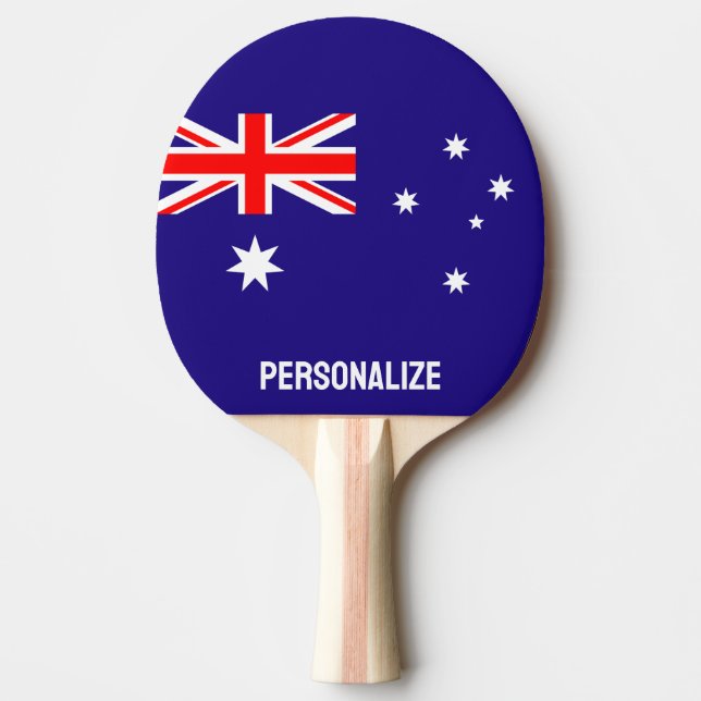 Australian flag ping pong paddle for table tennis (Front)