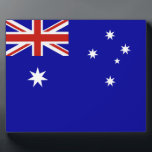 Australian flag plaque<br><div class="desc">australia,  australian,  aus,  aussie,  auzzie,  auz,  auzie,  flag,  flags,  world,  country,  "australian flag",  "flag of australia",  ozzie,  blue,  red,  white,  patriotic,  patriotism,  australasia</div>