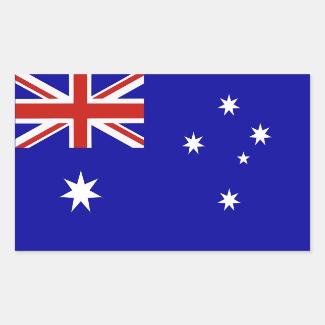Australian flag rectangular sticker (Front)