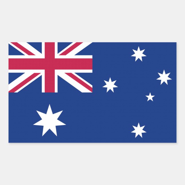 Australian flag rectangular sticker (Front)