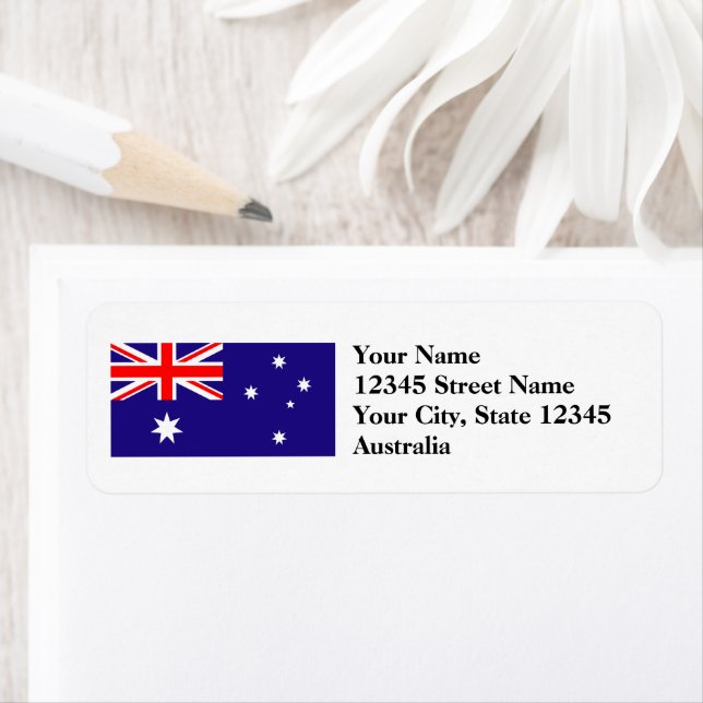 Australian flag return address labels (Insitu)