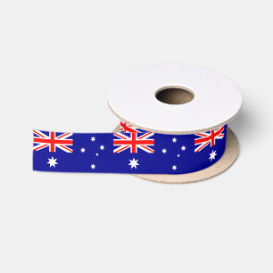 Australian Flag Ribbon, Aussie, Australia Satin Ribbon