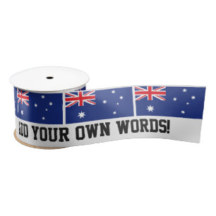 Australian Flag Satin Ribbon