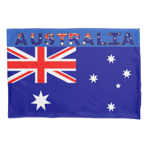 Australian Flag Single Pillowcase, Standard Size Pillowcase