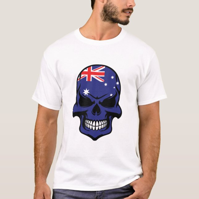 Australian Flag Skull T-Shirt (Front)