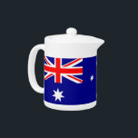 Australian Flag Teapot<br><div class="desc">Add a touch of Australian pride to your tea time with our exclusive teapot featuring the flag of Australia! Crafted with meticulous attention to detail, this teapot is more than just a functional item; it’s a celebration of Australia’s heritage and cultural pride. The vibrant design prominently displays the iconic Australian...</div>