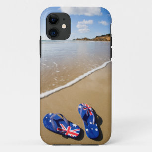 Australian Flag Thongs On Beach South Wales iPhone 11 Case