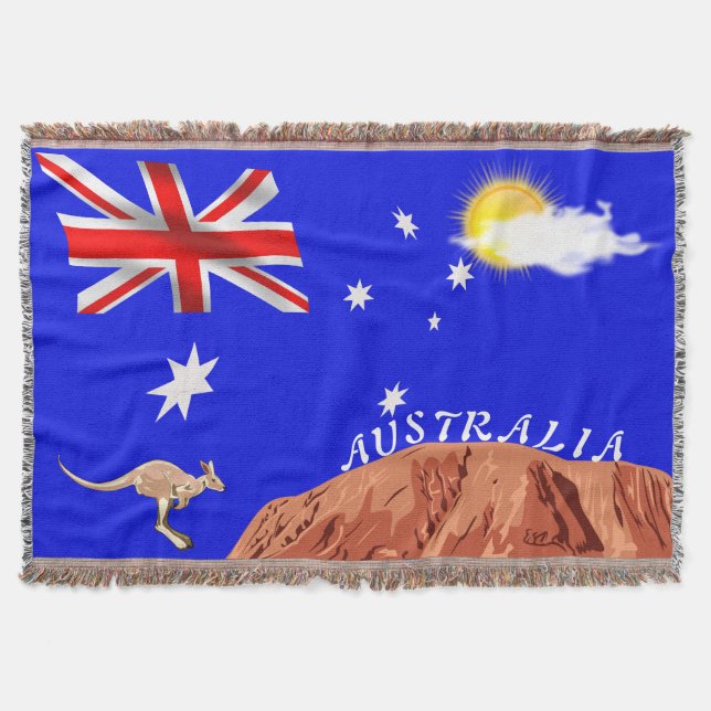 Australian flag throw blanket (Front)