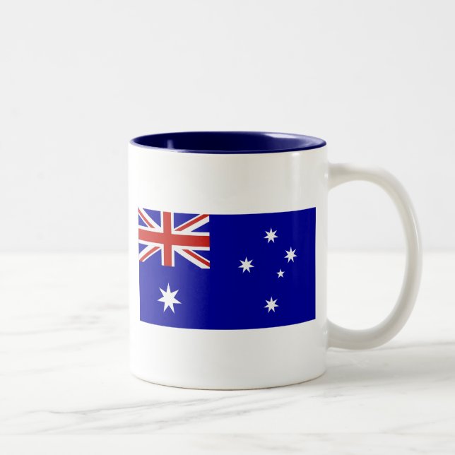 Australian flag Two-Tone coffee mug (Right)