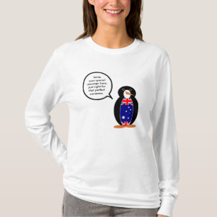 Australian Flag Wildlife Penguin personalise Gift T-Shirt
