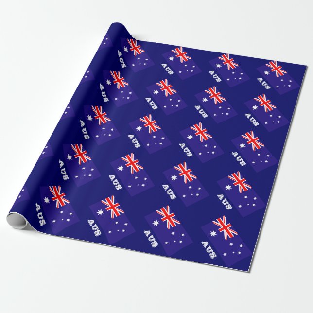 Australian flag wrapping paper (Unrolled)