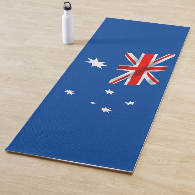 Australian flag yoga mat (In Situ)