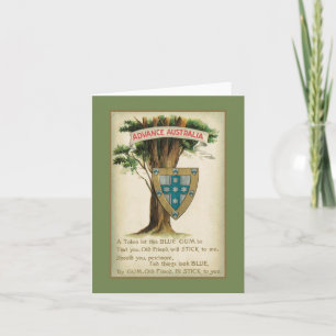 Australian Friendship: Blue Gum Sign of Loyalty Card