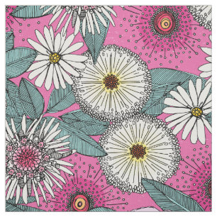 Australian garden pink floral fabric