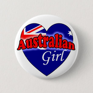 Australian Girl 6 Cm Round Badge