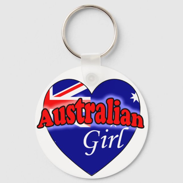 Australian Girl Key Ring (Front)