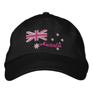 Australian Girly Flag Embroidery Embroidered Hat