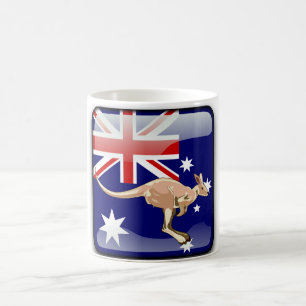 Australian glossy flag coffee mug