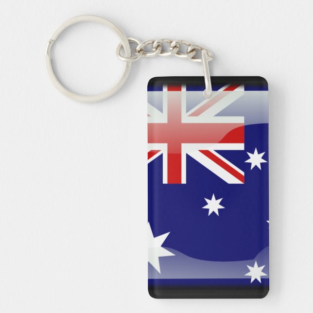 Australian glossy flag key ring (Front)